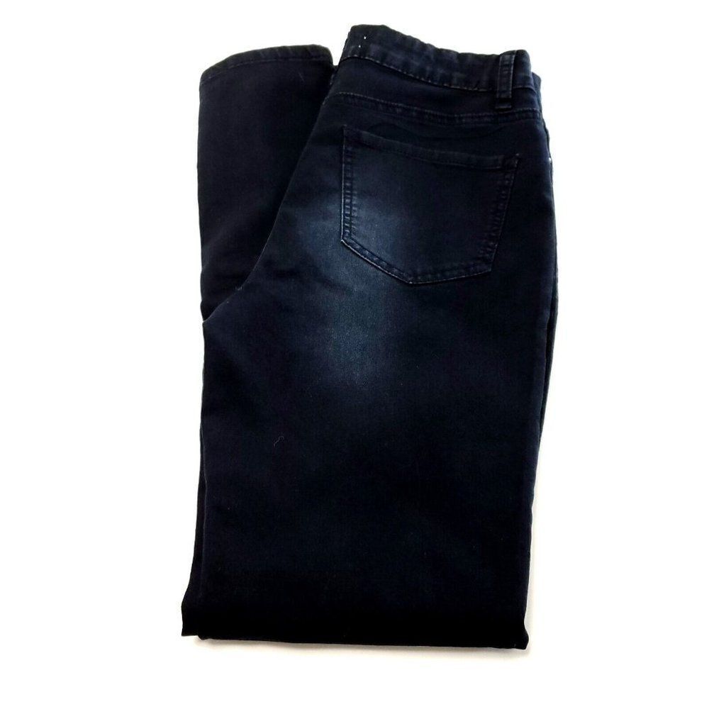 Almost Famous Premium Denim Jeans Black Dark Stone Wash Midrise Jeans 7 27/29
